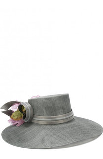 Соломенная шляпа с декором в виде цветка Philip Treacy