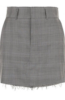 Шерстяная мини-юбка с карманами RTA