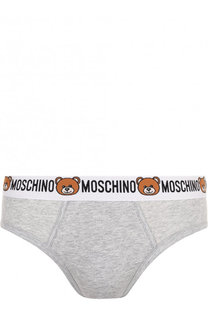 Хлопковые брифы с широкой резинкой Moschino