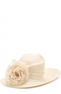 Соломенная шляпа с декором в виде цветка Philip Treacy