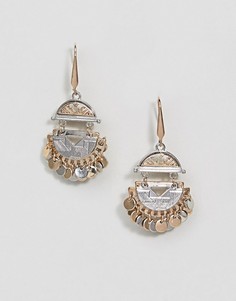 Серьги в ацтекском стиле Steve Madden - Золотой