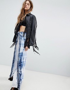 Брюки с запахом и рисунком тай-дай En Creme - Синий