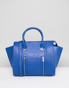 Синяя большая сумка-тоут с молниями Yoki Fashion - Синий