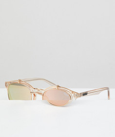 Круглые солнцезащитные очки цвета шампанского Quay Australia X Sofia Richie Penny Royal - Золотой