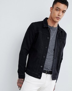 Черная джинсовая куртка AllSaints - Черный