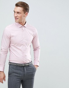 Розовая рубашка зауженного кроя Moss London - Синий