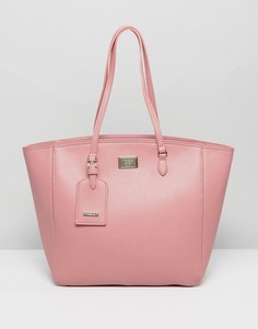Большая розовая сумка-шоппер на молнии Marc B - Розовый