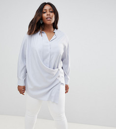 Рубашка с запахом ASOS WHITE CURVE - Серый