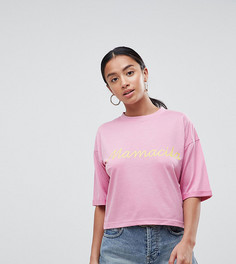 Футболка с надписью Mamacita Missguided Petite - Розовый