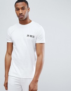 Белая футболка с принтом boohooMAN - Белый