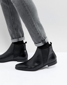 Черные кожаные ботинки челси Zign - Черный
