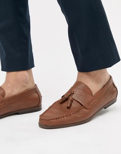 Светло-коричневые лоферы из искусственной кожи с кисточками New Look - Рыжий