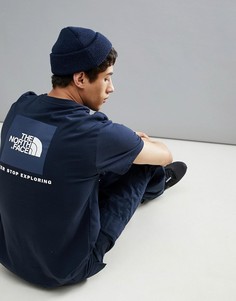 Темно-синяя футболка с логотипом The North Face Red Box - Темно-синий