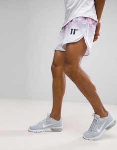 Белые шорты с цветочным принтом 11 Degrees - Белый