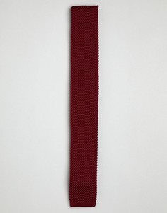 Бордовый вязаный галстук Gianni Feraud - Красный