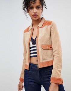 Замшевая куртка в стиле вестерн Pepe Jeans - Коричневый