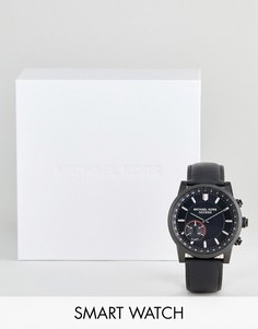 Гибридные смарт-часы с черным кожаным ремешком Michael Kors Access MKT4025 Scout - 43 мм - Черный