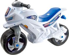 Транспорт Орион Двухколесный мотоцикл-каталка 501 Полиция со звуком (белый)