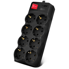 Сетевой фильтр Sven SF-08-16 8 Sockets 1.8m Black SV-015343