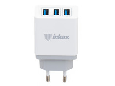 Зарядное устройство Inkax СЗУ 2в1 8pin для iPhone 5/6/7 CD-26-IP White