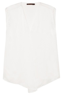 Белая шелковая блузка Adolfo Dominguez