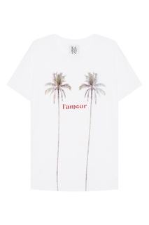 Белая футболка с пальмами Zoe Karssen