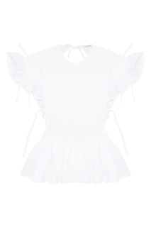 Белая хлопковая блузка Cecilie Bahnsen