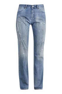 Синие джинсы с состаренным эффектом Mm6 Maison Margiela
