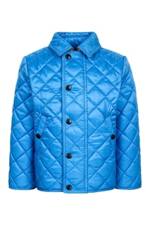Голубая стеганая куртка Burberry Children