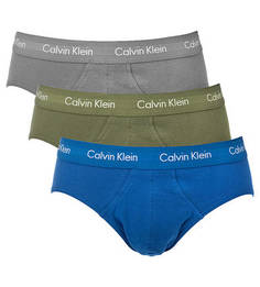 Комплект из трех хлопковых трусов-брифов Calvin Klein