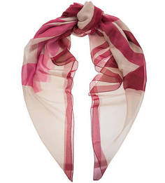 Розовый шелковый платок Coccinelle