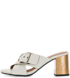 Кожаные мюли на устойчивом каблуке Tommy Hilfiger