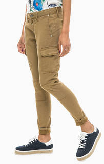 Брюки карго коричневого цвета с шестью карманами Pepe Jeans