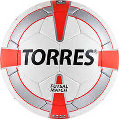 Мяч футзальный Torres Futsal Match, (арт. F30064), размер 4, цвет: бело-серебр-крас