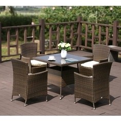 Комплект мебели из искуственного ротанга Afina garden AFM-410SL90x90 4Pcs brown (4+1)