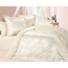 Комплект постельного белья Ecotex Семейный, сатин-жаккард, Нимфа (КЭДНимфа)