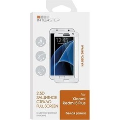 Защитное стекло Interstep Redmi 5 Plus 2.5D белая рамка