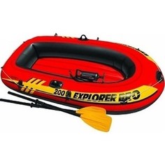 Лодка надувная Intex Explorer Pro 200 Set 196х102х33 см с пластиковыми веслами и насосом 58357