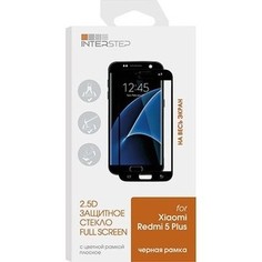 Защитное стекло Interstep Redmi 5 Plus 2.5D черная рамка