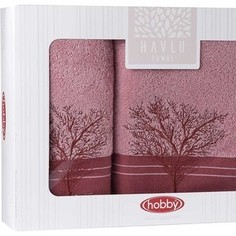 Набор из 2 полотенец Hobby home collection Infinity (50x90/70x140) светло-розовый (1501001831)