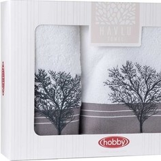 Набор из 2 полотенец Hobby home collection Infinity (50x90/70x140) белый (1501001828)