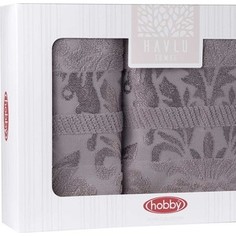 Набор из 2 полотенец Hobby home collection Versal (50x90/70x140) серый (1501001827)