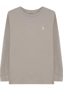 Хлопковый лонгслив с логотипом бренда Ralph Lauren