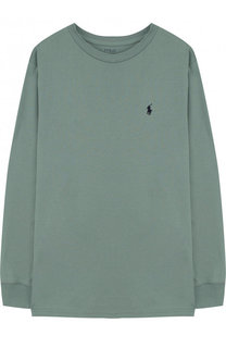 Хлопковый лонгслив с логотипом бренда Ralph Lauren