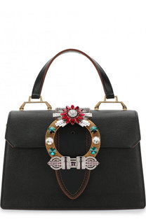 Сумка-тоут с брошью Miu Miu