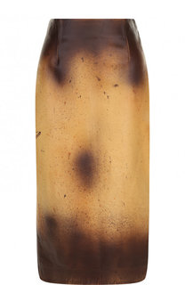 Кожаная юбка-миди с принтом CALVIN KLEIN 205W39NYC