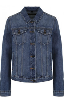 Укороченная джинсовая куртка с потертостями J Brand