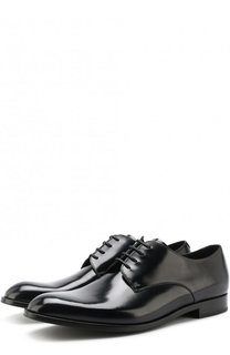 Кожаные дерби на шнуровке Emporio Armani