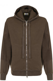 Хлопковая толстовка на молнии с капюшоном Iceberg