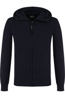 Хлопковая толстовка на молнии с капюшоном C.P. Company